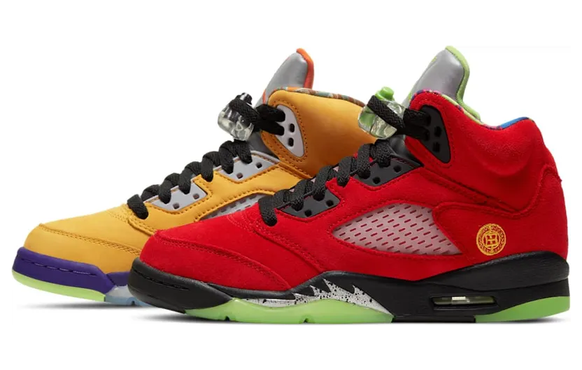Air Jordan 5 Retro SE GS What The “Varsity Maize / Court Purple / Ghost Green / Solar Orange” (CZ6415-700)