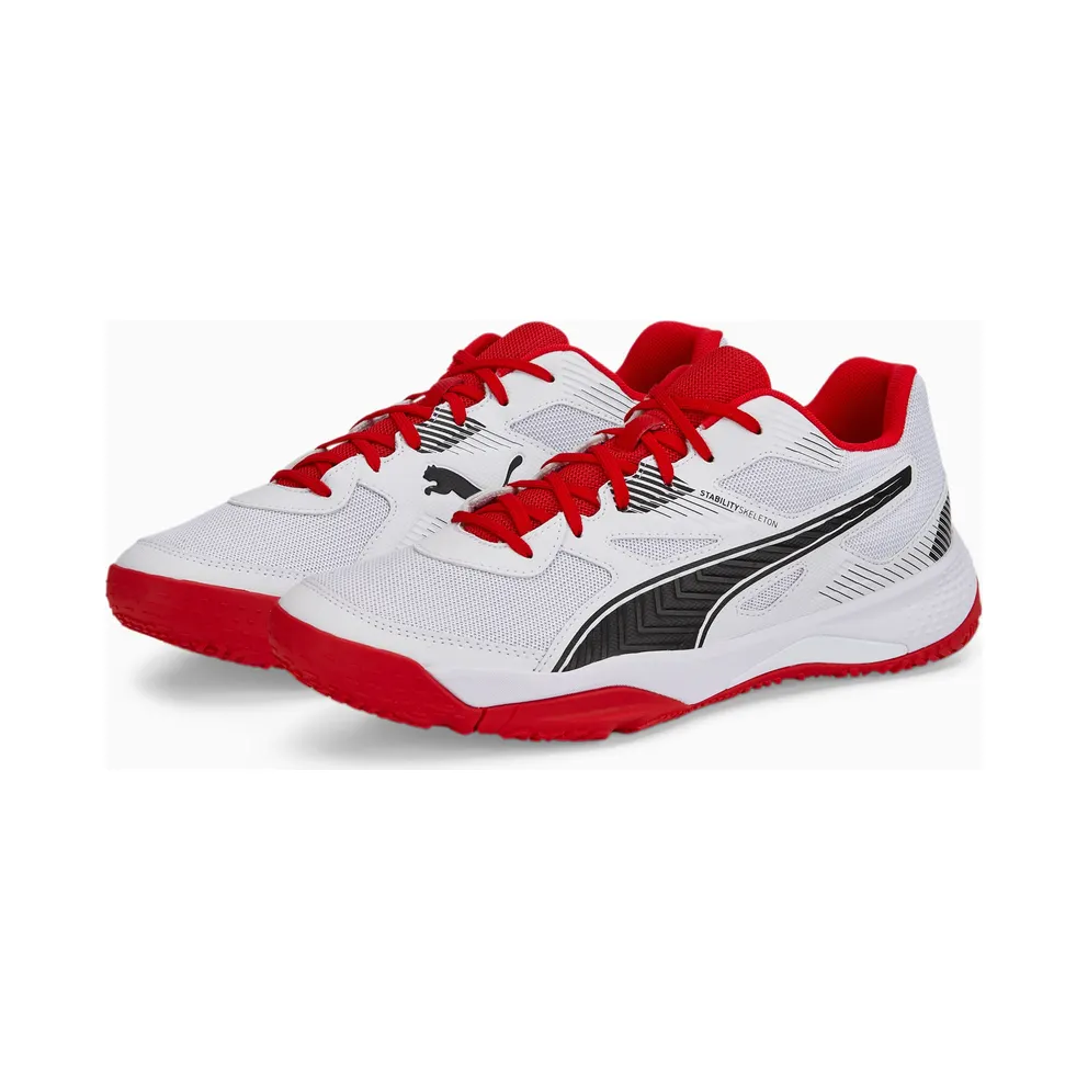 Puma Solarflash II Indoor Sports Shoes White/Black/Red (106882-04)