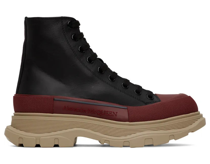 Alexander McQueen Black Tread Slick High Sneakers (705661WHZ6H)