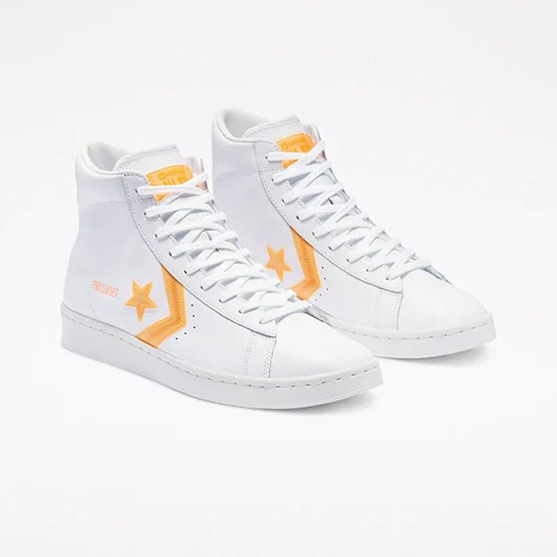Converse Pro Leather Hi Hi-Vis White Flash Orange White/Flash Orange-White (169500C)