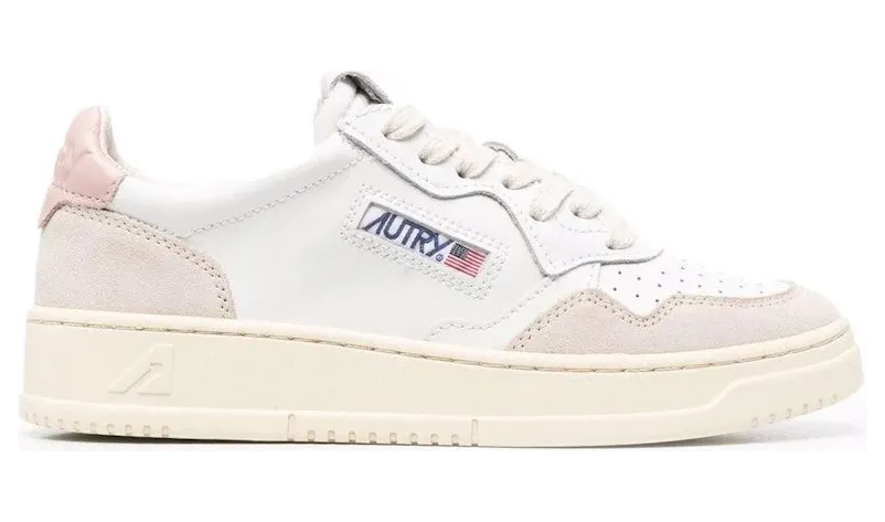 Autry Medalist Leather Low White Pink (AULW-LS37) (2)