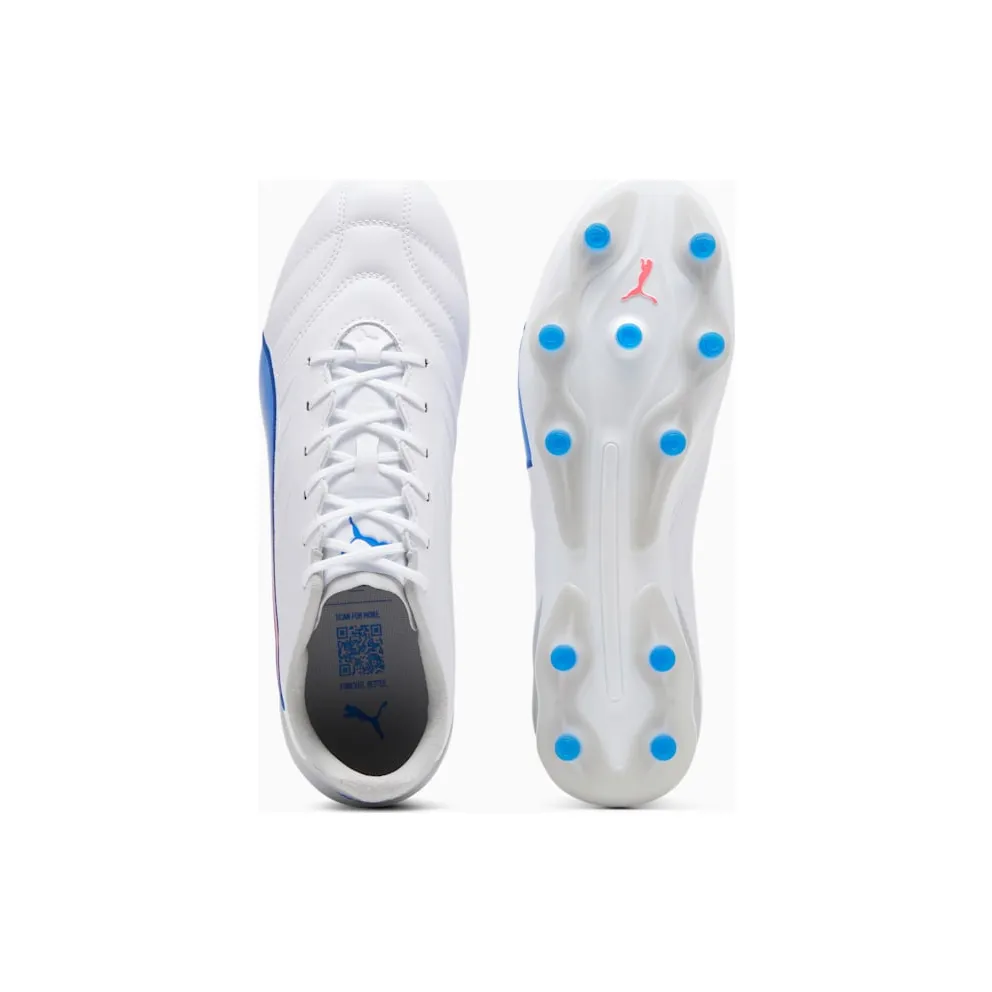 Puma King Pro FG/AG White Bluemazing Flat Light Grey Sunset Glow (107862-02)