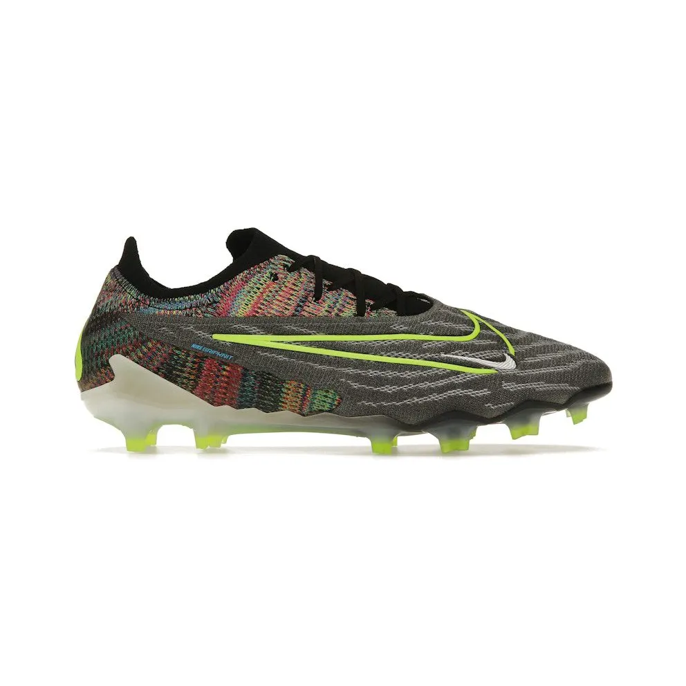 Nike Gripknit Phantom GX Elite Fusion FG Black White Blue Glow Volt (DV6971-071)