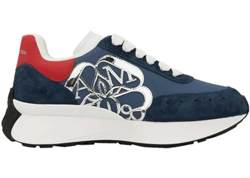 Alexander McQueen Sprint Runner Navy Red (688546W4T214529)