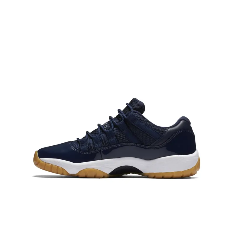 Jordan 11 Retro Low Midnight Navy (GS) Midnight Navy/White-Light Gum Brown (528896-405)