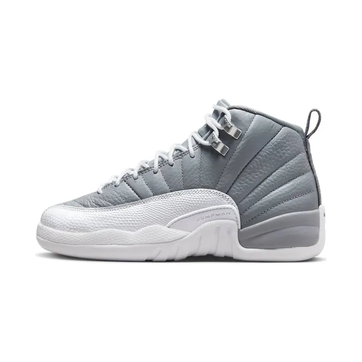 Nike Jordan Kids Gray Air Jordan 12 Retro Big Kids “Stealth / Cool Grey / White” (153265-015)