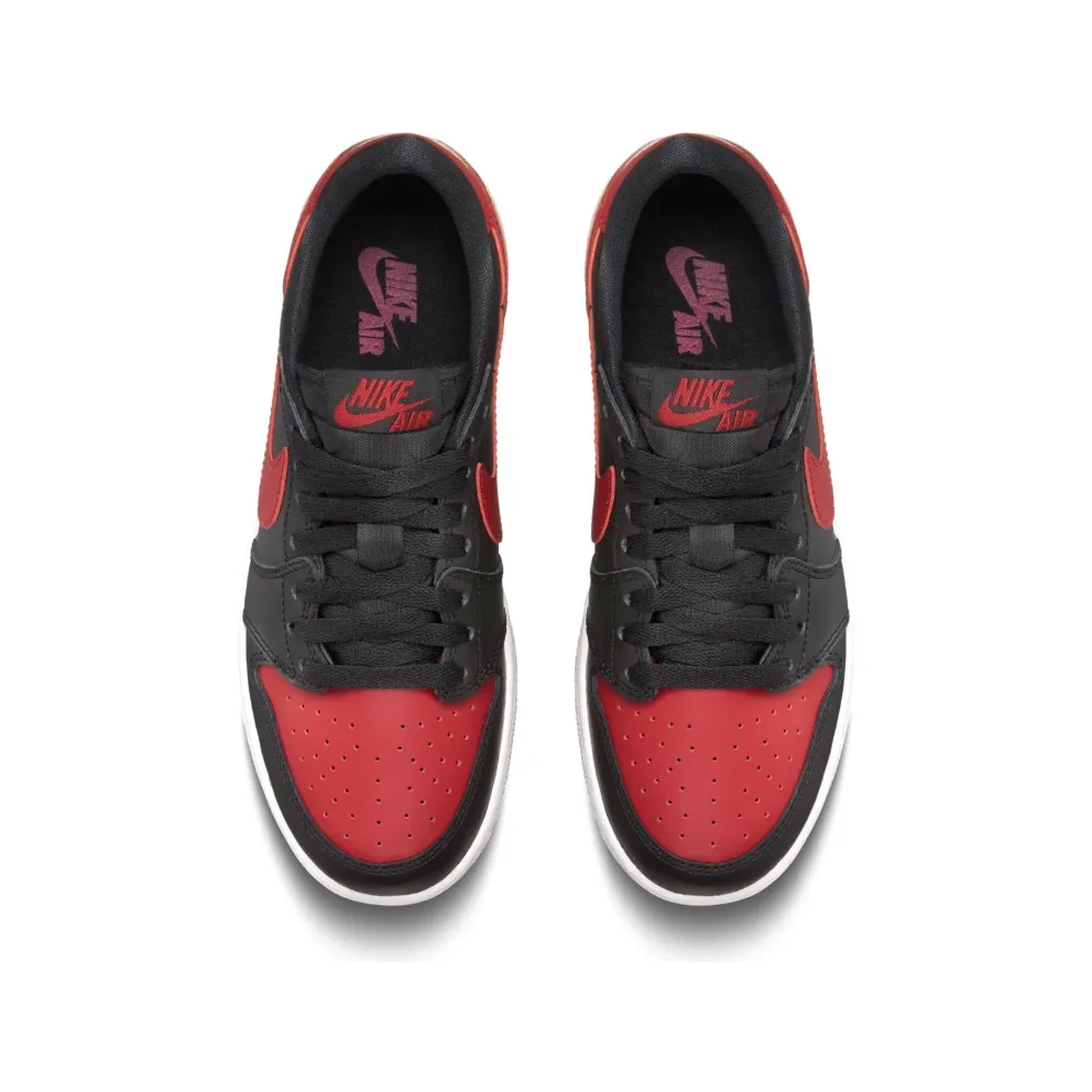 Jordan 1 Retro Low Bred 2015 (GS) Black/Varsity Red-Sail (709999-001)