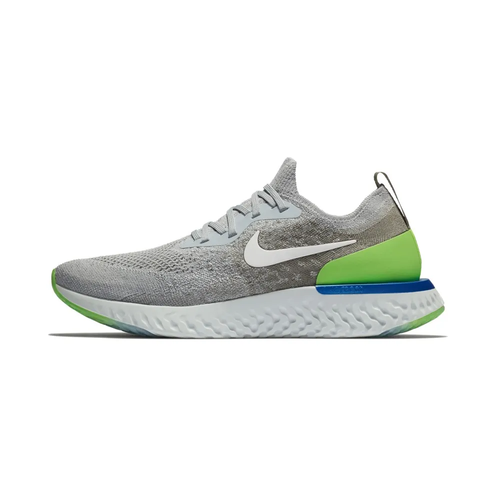 Nike Epic React Flyknit Wolf Grey Lime Blast Wolf Grey/Lime Blast-Dark Stucco (AQ0067-008)