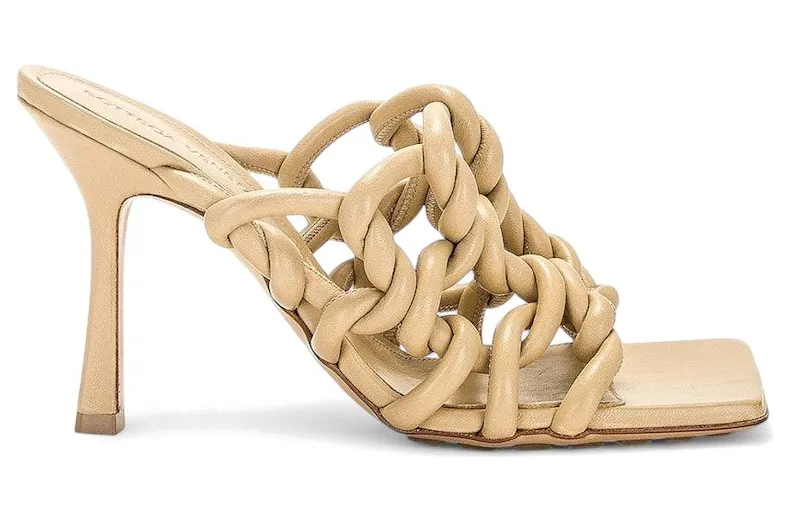 Bottega Veneta Stretch Mule Sandal Cane Sugar (716242 V2O20 2624)