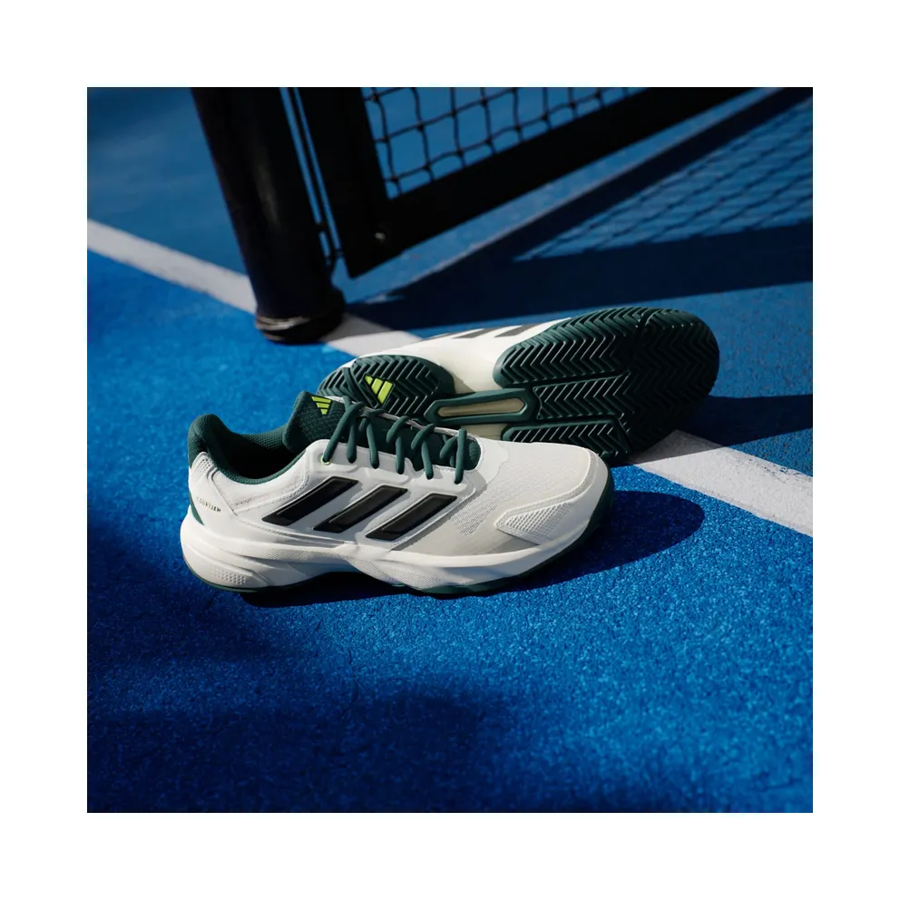 Adidas Courtjam Control 3 Tennis Off White / Silver Metallic / Aurora Ivy (JH5135)