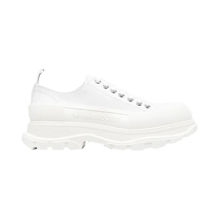 Alexander McQueen Tread Slick Low Lace Up White White (W) (611705W4MV29000)