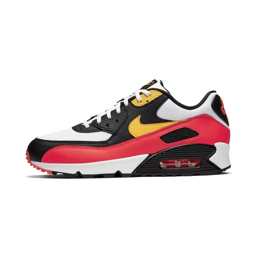 Nike Air Max 90 White Yellow Black Crimson (2019) (AJ1285-109)