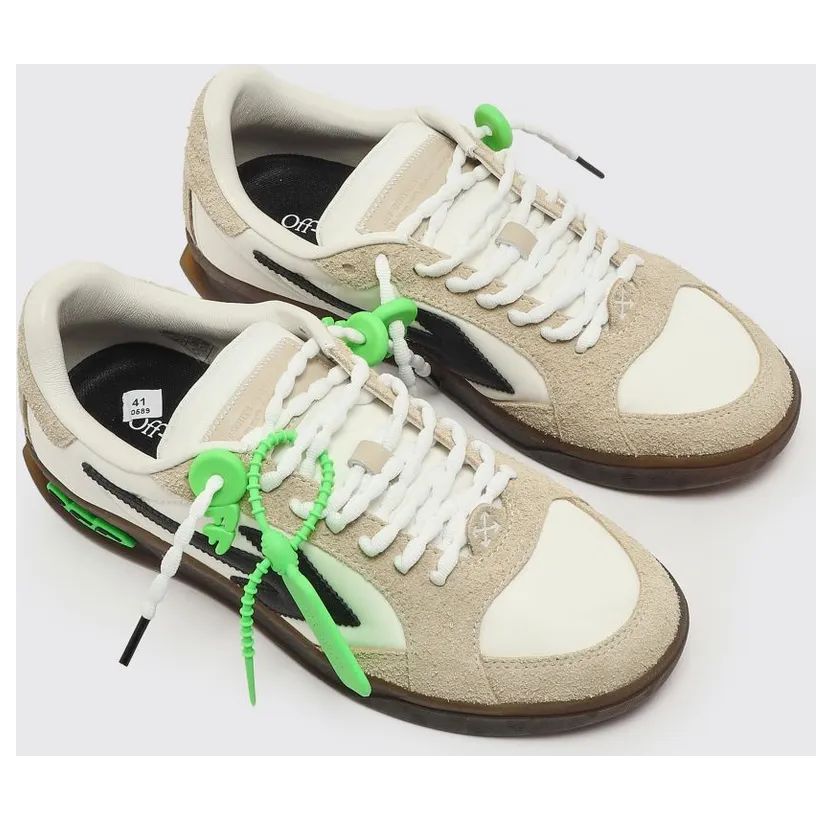 Off-White Suede and Nylon End of Play Sneakers White (OMIA2ALS26FAB0026865)