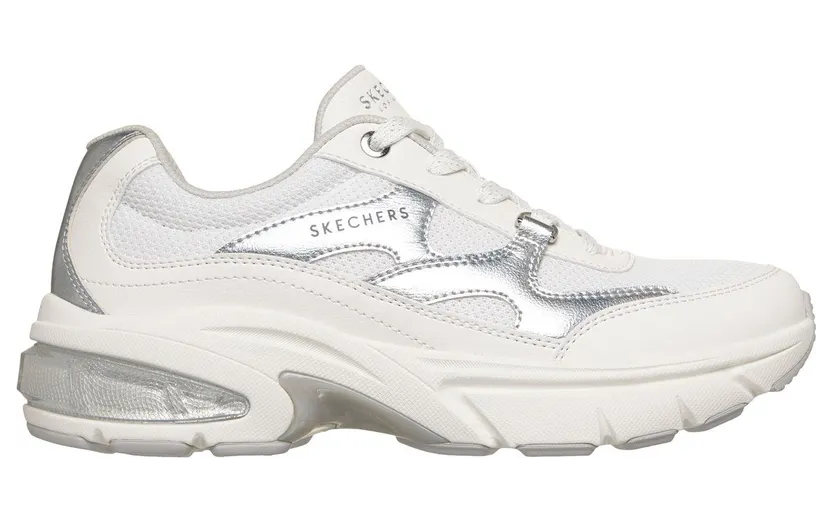 Skechers Shadow – Shiny Wave Wit/Zilver