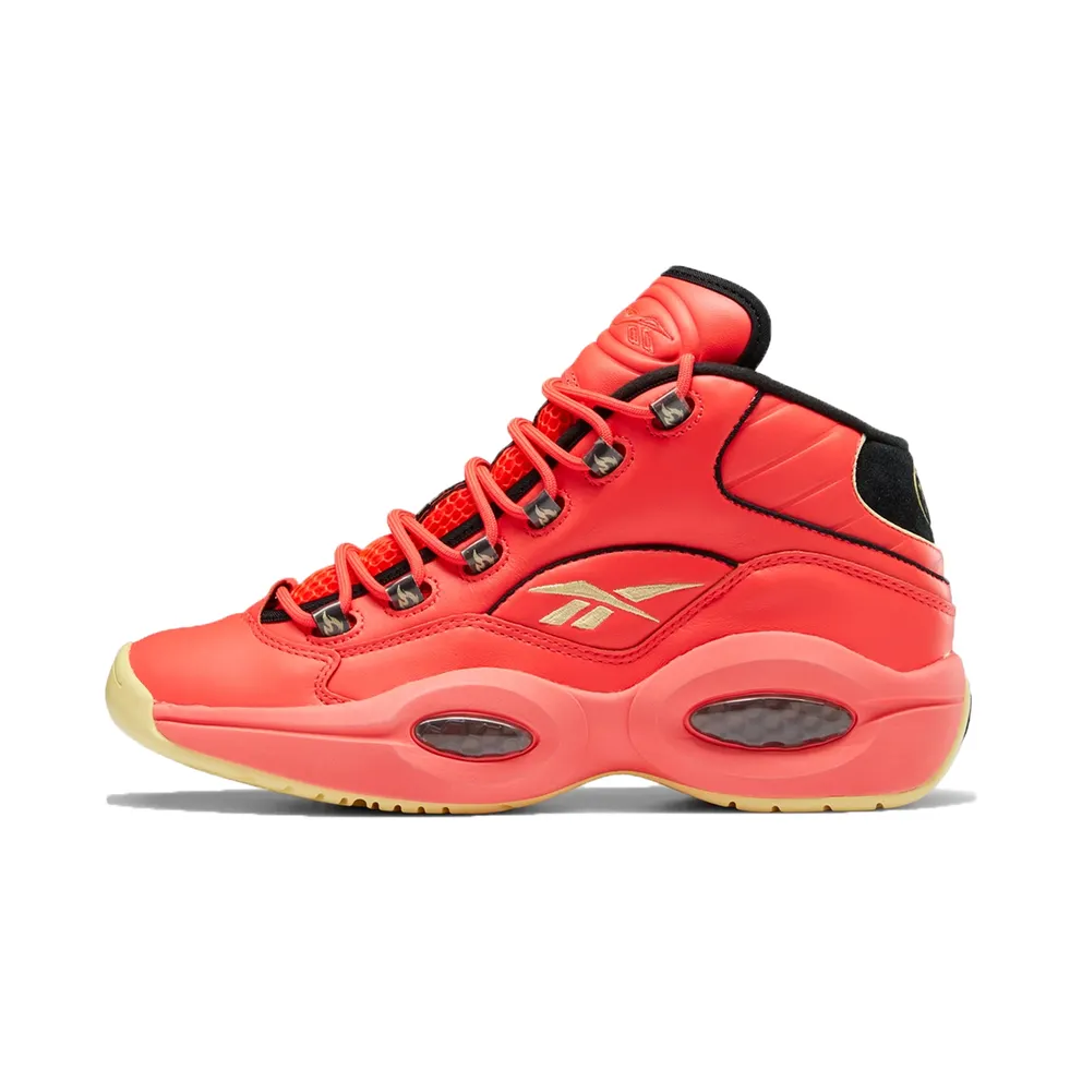Reebok Hot Ones Question Mid Shoes Neon Cherry / Black / Yellow Filament