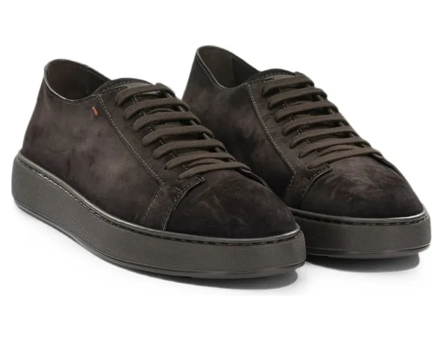 Santoni Suede Lace-up “Brown” (MBCD21571SMOT AOLT60) (3)