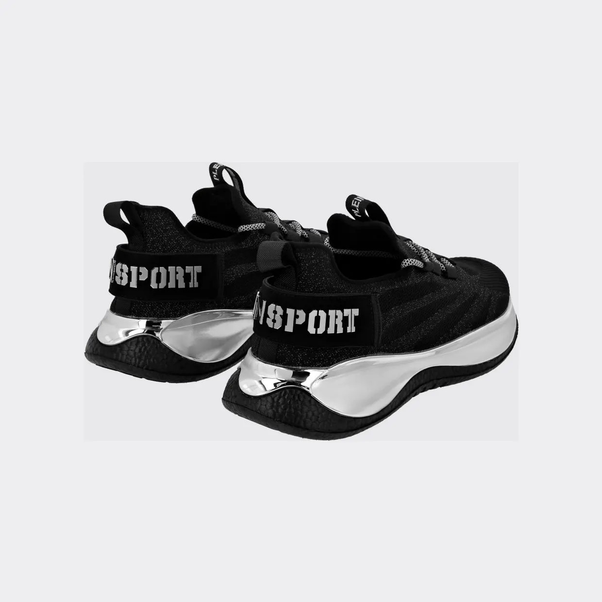 Plein Sport The Iron Tiger Gen. X.02 Knit Sneakers with a Chunky Sole Black (SACSUSC0429STE003N0291) (2)