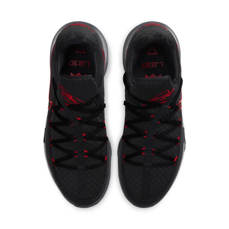Nike LeBron 17 Low Black Red Dark Grey Black/University Red-Dark Grey (CD5007-001)