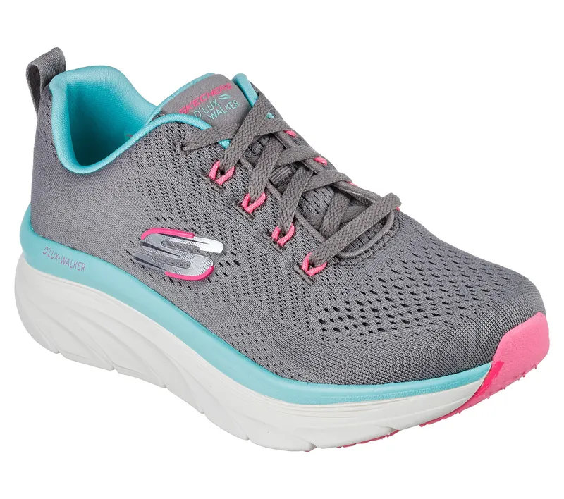 Skechers Relaxed Fit: D’Lux Walker – Fresh Finesse – Grey / Multi (149368 GMLT)