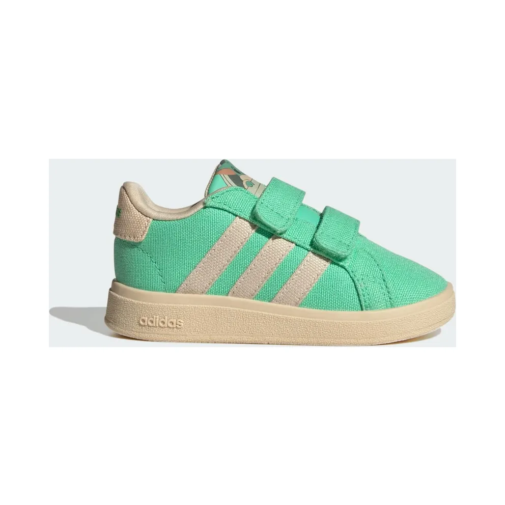 adidas Grand Court x Disney Grogu Shoes Kids Green Glow / Sand Strata / Sand Strata (IG0450)