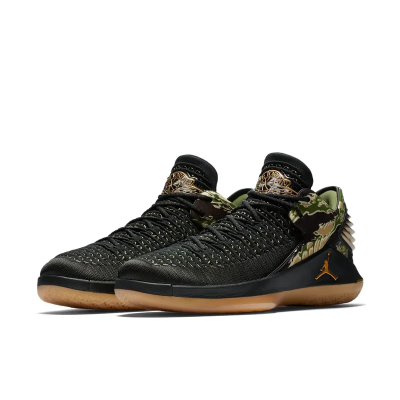 Jordan XXXII Low Camo Black/Metallic Gold-White (AA1256-021)