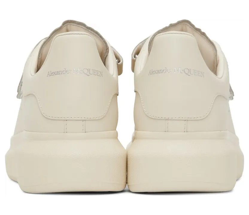 Alexander McQueen White Oversized Triple Strap 7704 VANILLA/VANILLA (727398WHTQ4) (2)