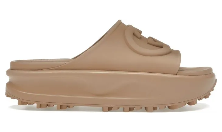 Gucci GG Oversize Slide Sandal Interlocking G Light Brown (692845 JF000 2526)