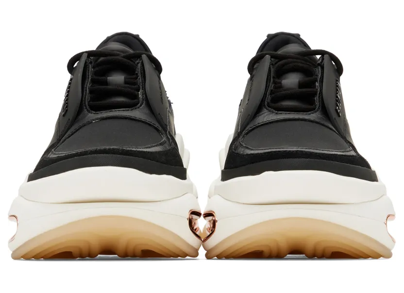 Balmain Black Leather & Suede B-Bold Sneakers (XN1VI541LSHD) (2)