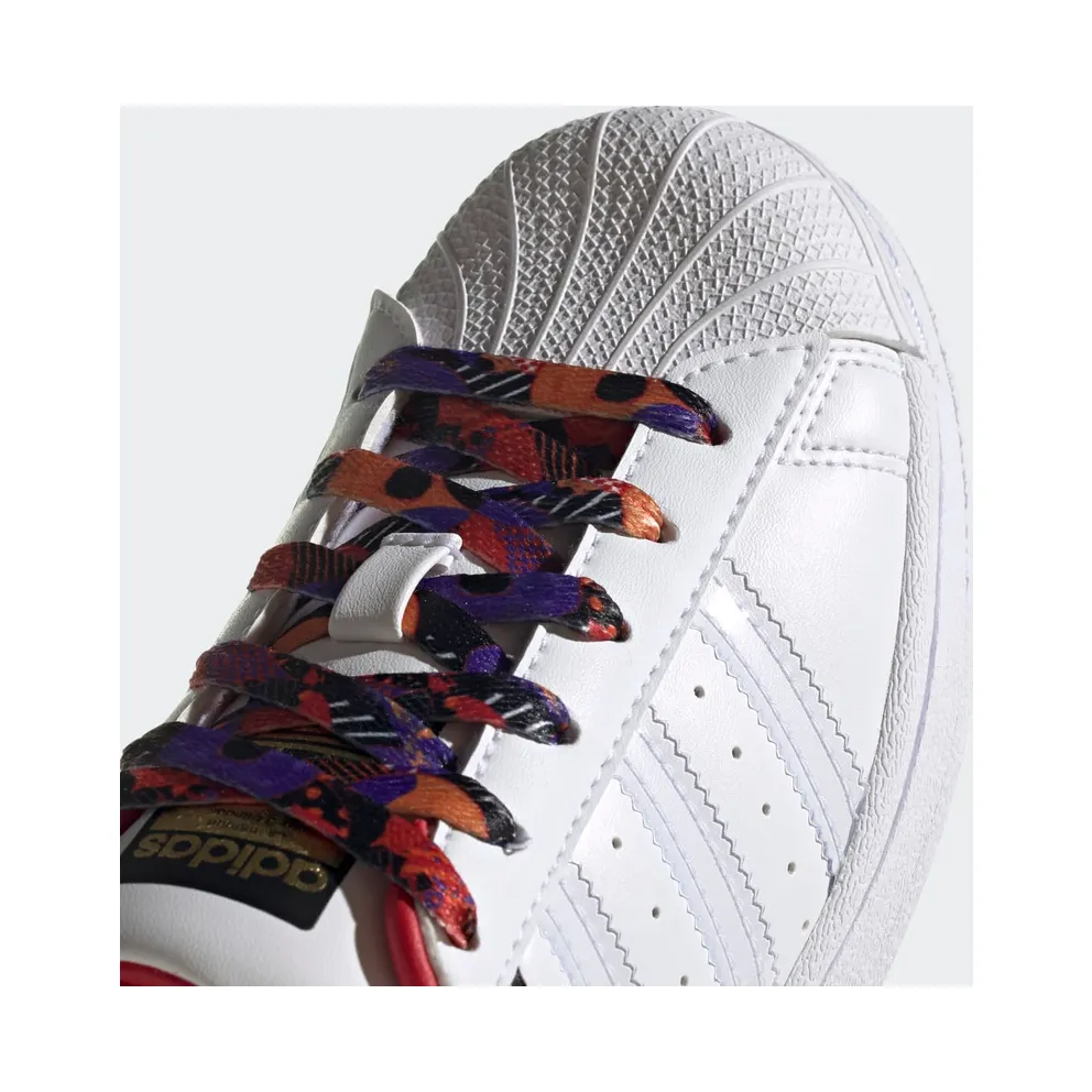 Adidas Superstar J ‘Chinese New Year – Year Of The Ox Camo’ Cloud White/Cloud White/Scarlet (GZ7350)