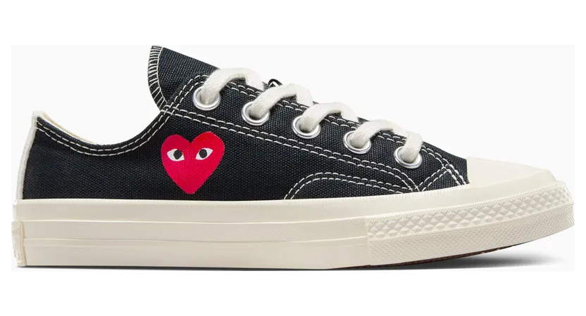 Converse PLAY Comme des Garçons Single Heart Chuck 70 Black/Egret/Red (A08806C)
