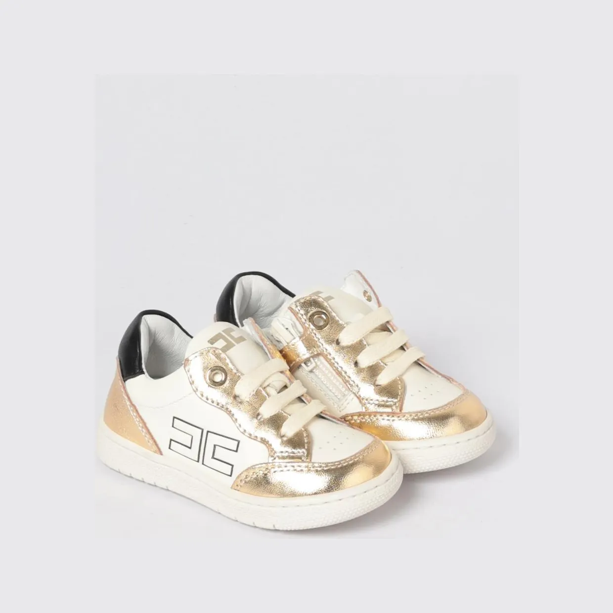 Elisabetta Franchi Leather Sneakers Gold (F1A9E04960092B070)