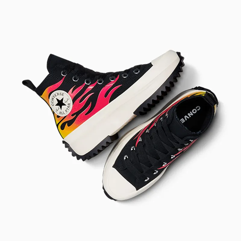 Converse Run Star Hike Platform Flames Black/White/Enamel Red (A08766C)