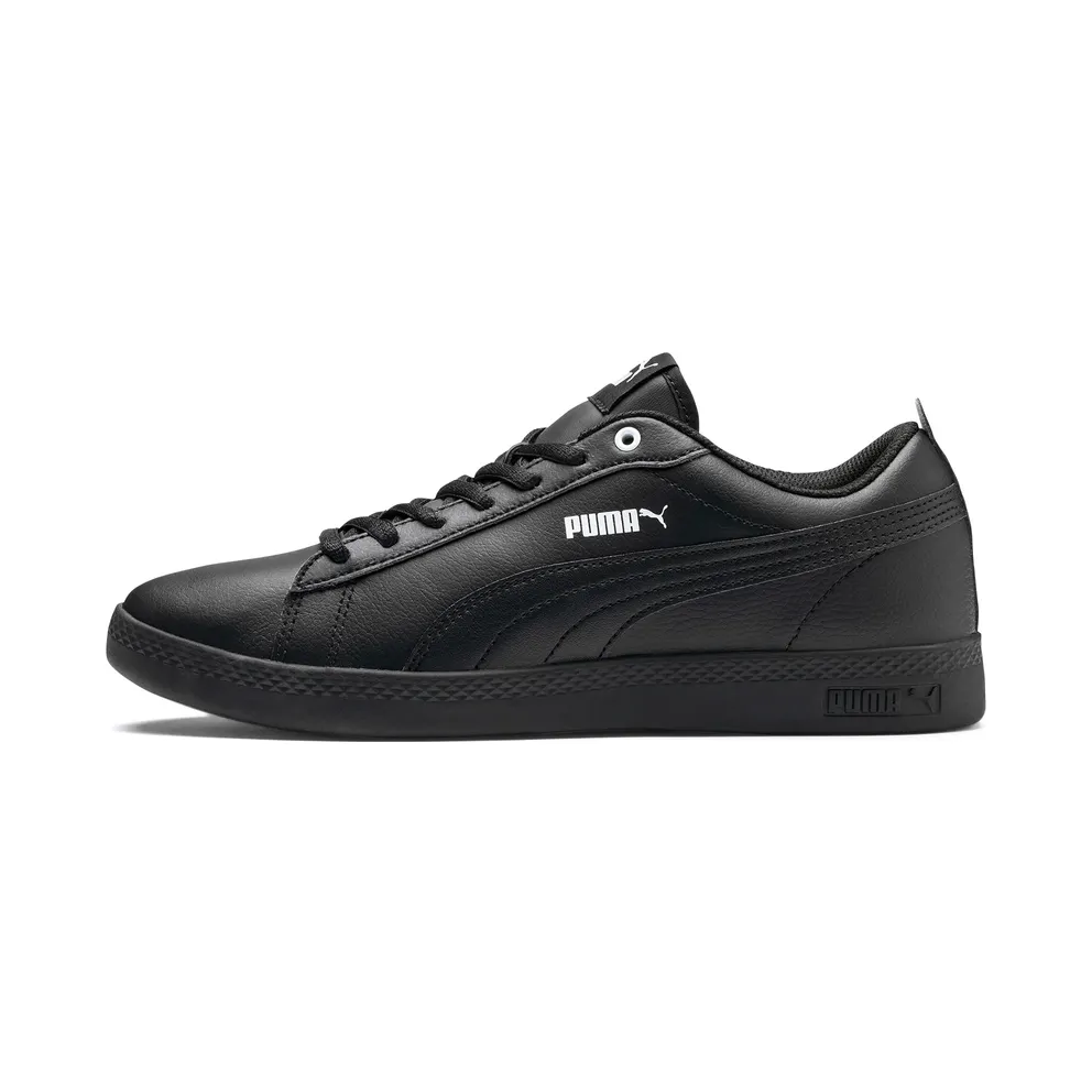Puma Smash v2 Leder Damen Schwarz (365208-03)