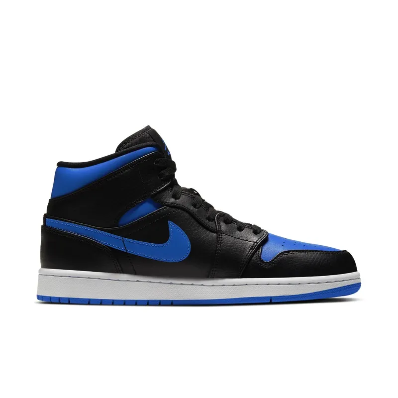 Jordan 1 Mid Royal (2020) Black/Game Royal-White (554724-068)