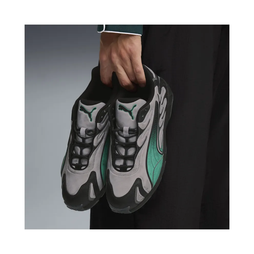 Puma Inhale Distressed “Vibrant Silver / Vibrant Green” (404532_01)