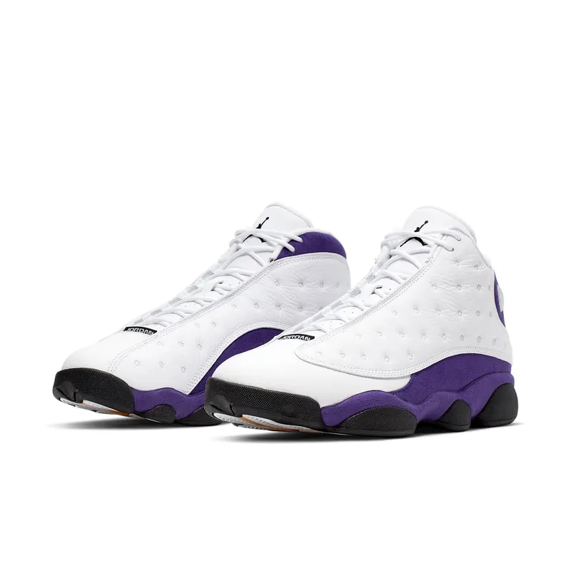 Jordan 13 Retro Lakers White/Black-Court Purple-University Gold (414571-105)