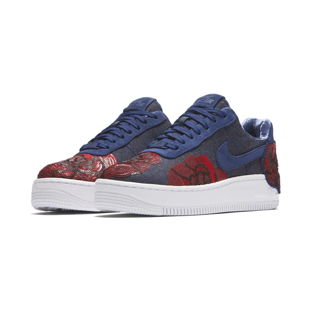 Nike Air Force 1 Upstep Low Denim Rose Blue (W) Binary Blue/Binary Blue (898421-401)