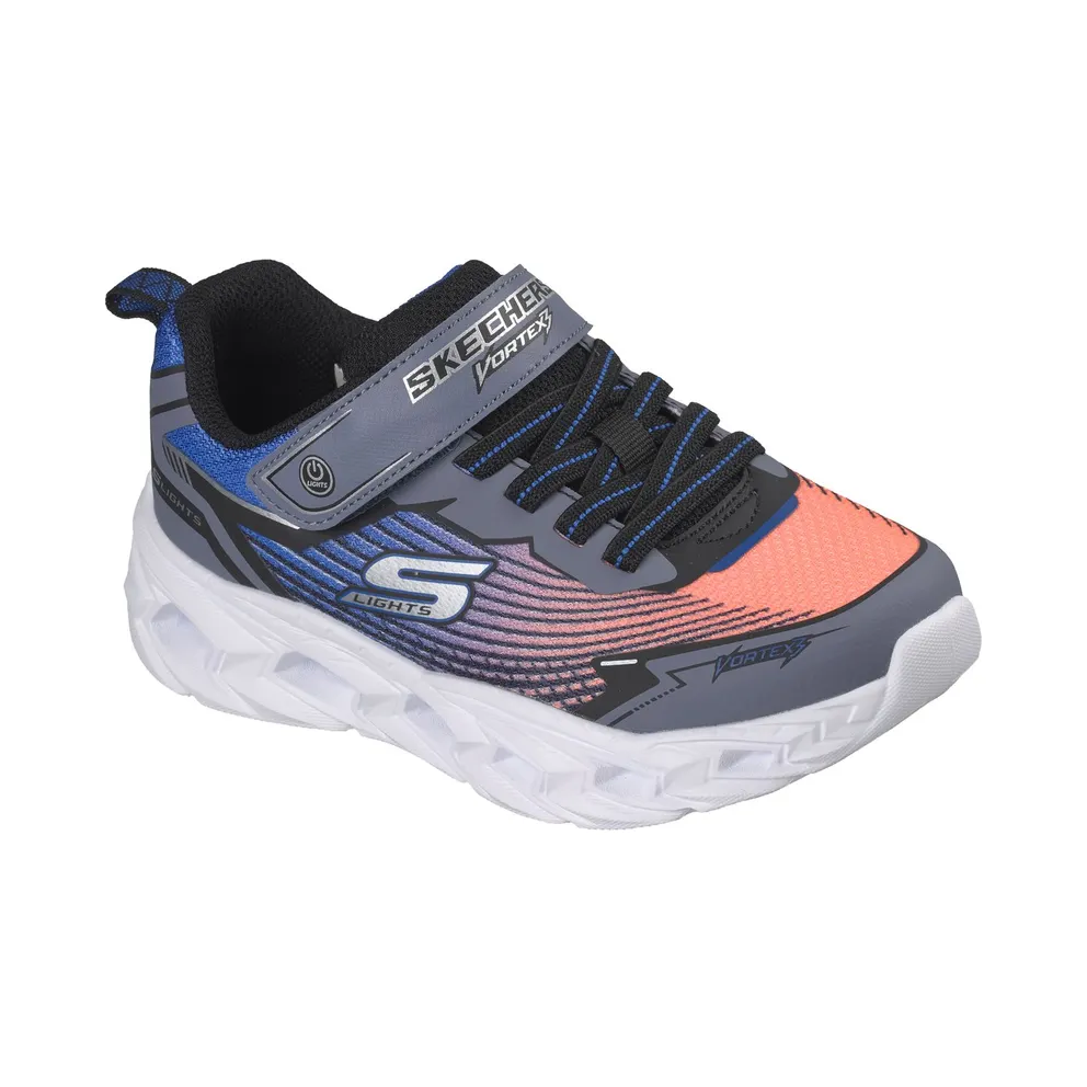 Skechers S-Lights: Vortex 3.0 Black/Blue/Orange (400590CBBOR)