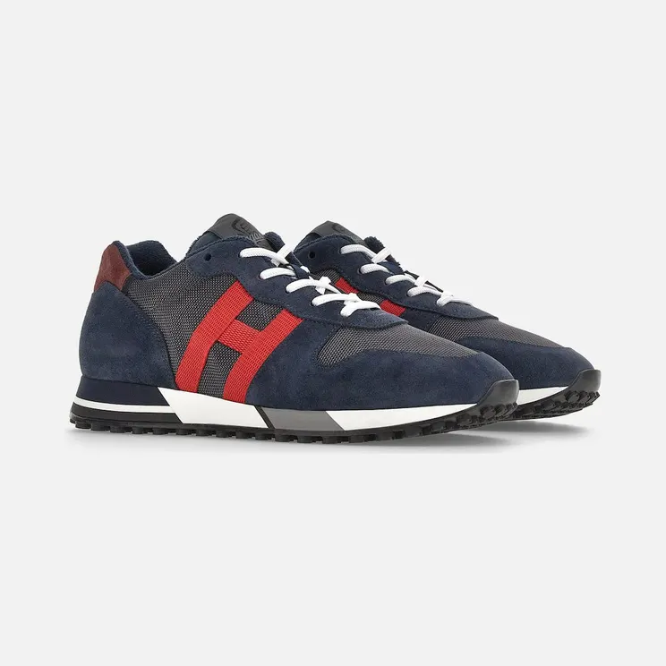 Sneakers Hogan H383 Blue Grey Red (HXM3830AN51PDV746S)