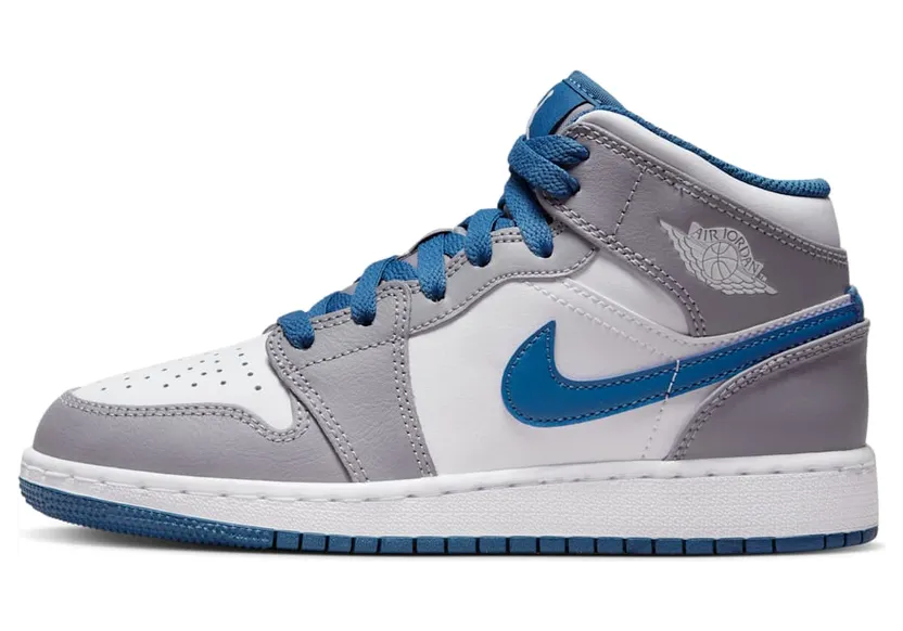 Air Jordan 1 Mid GS “Cement / True Blue” (DQ8423-014)