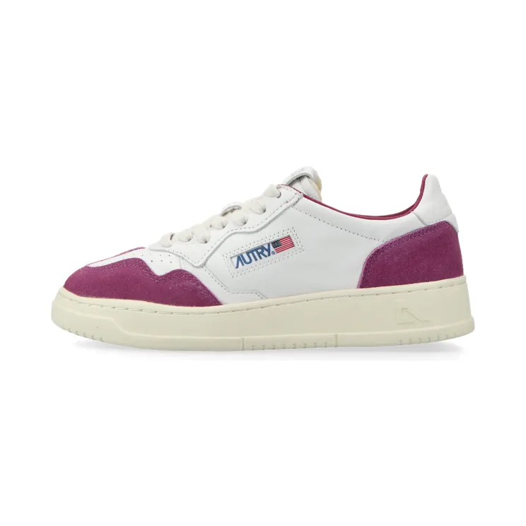 Autry Medalist Low W (goat / suede white / scrlt) – AULWGS39