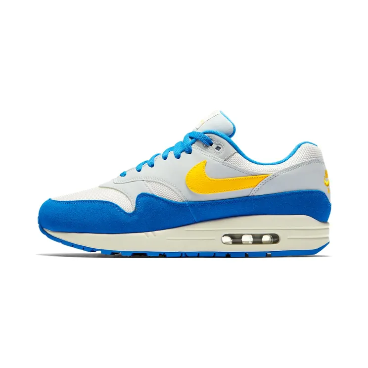 Nike Air Max 1 “Sail / Pure Platinum / Signal Blue / Amarillo” (AH8145-108)