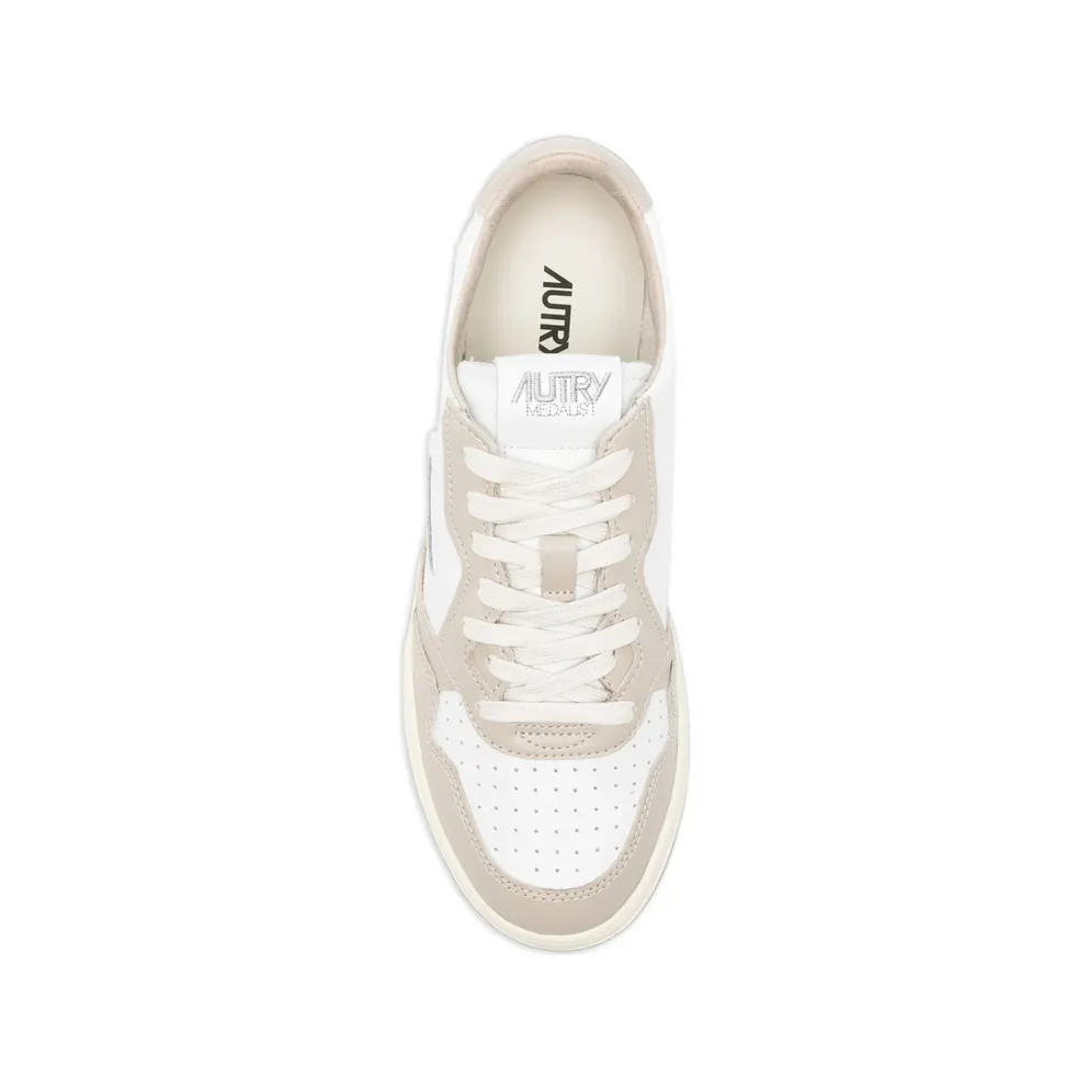 Autry Medalist Panelled Leather “White/Neutrals” (AULM WB67)