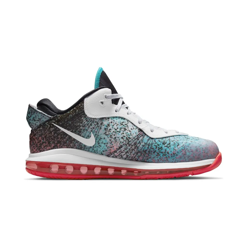 Nike LeBron 8 V2 Low Miami Nights (2021) – “White / Solar Red / Glass Blue / White” (DJ4436-100)
