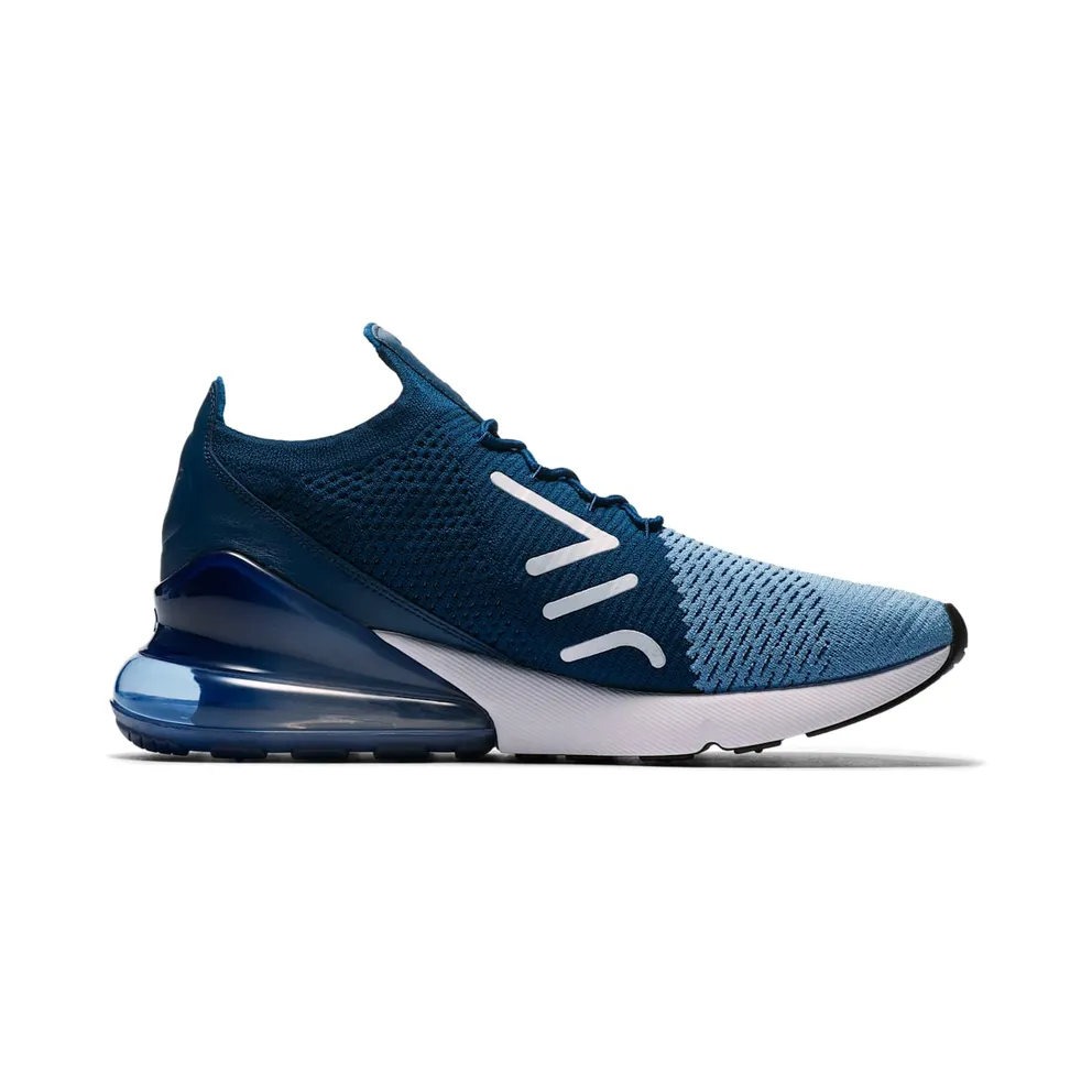 Nike Air Max 270 Flyknit Work Blue Work Blue/White-Brave Blue-Total Crimson (AO1023-400)