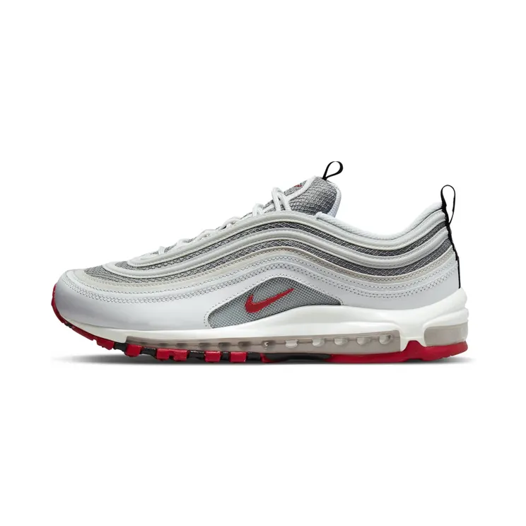 Nike Air Max 97 White Bullet “White / Particle Grey / Photon Dust / Varsity Red” (DM0027-100)