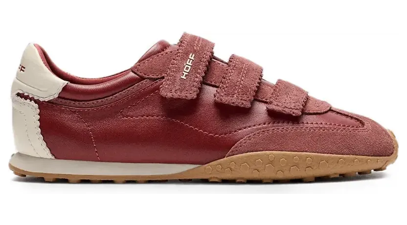 Hoff Sneakers met suède afwerking en klittenband – Rood (22661413)