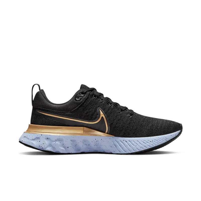 Nike React Infinity Run Flyknit 2 Black Metallic Gold (CT2423-009)