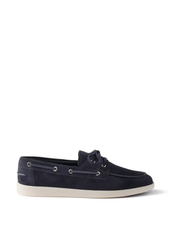 Prada Loafer aus Wildleder – Blau (2EG503103)