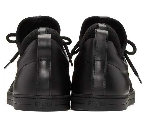 Fendi Black Knit Bag Bugs Sneakers (7E1154 A2C5) (4)